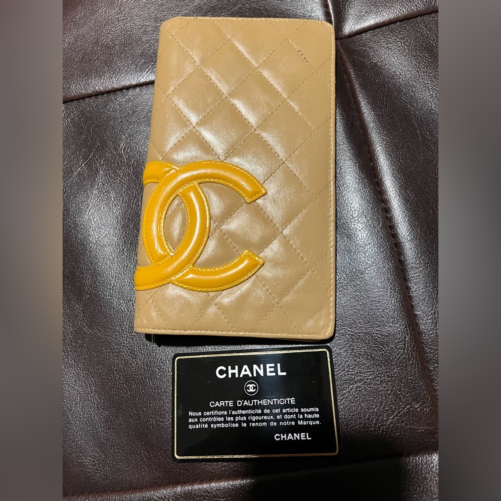 Authentic Cambon long bifold wallet